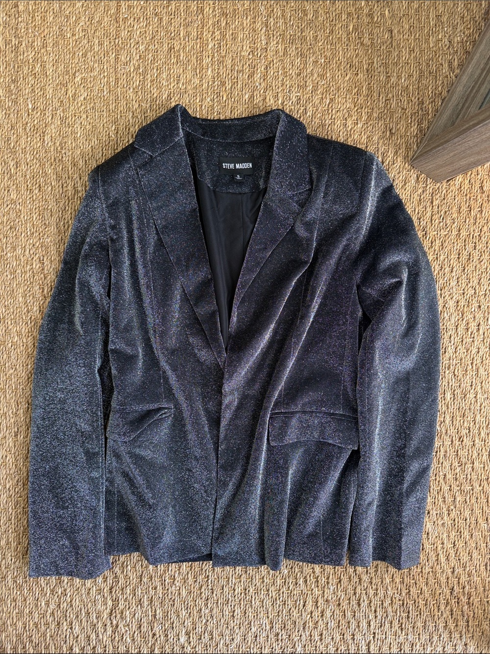 Steve Madden Sparkle Black Blazer Jacket